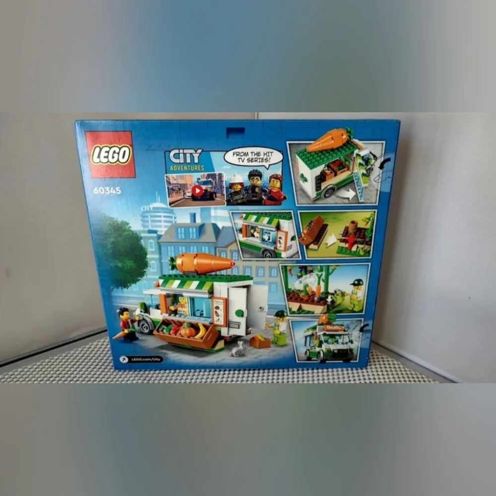 Lego City 60345 Farmers Market Van Building Toy Set